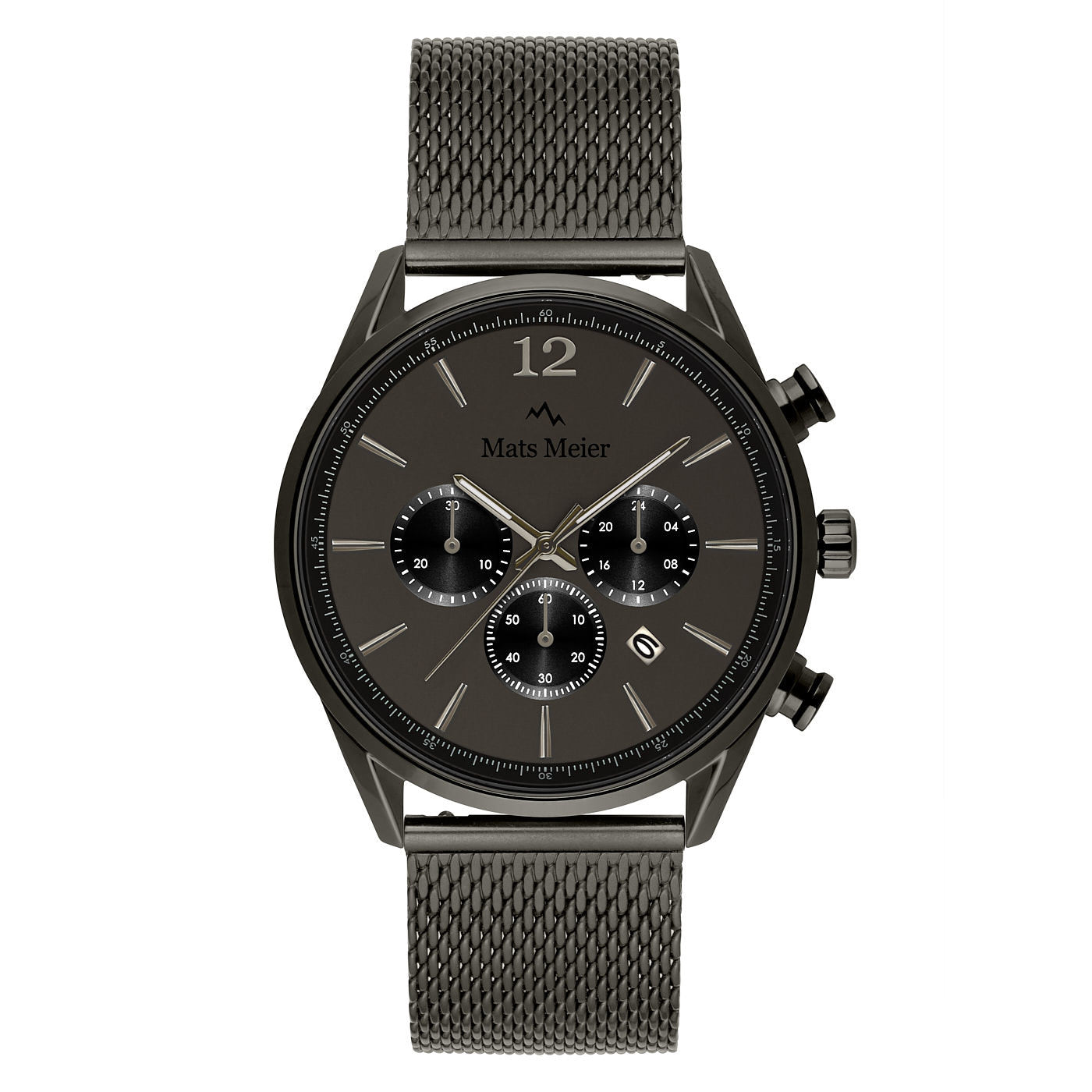 Grand Cornier chronograaf mesh herenhorloge gunmetal