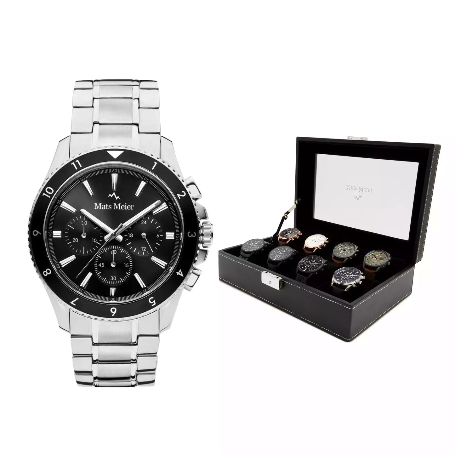 Grand Combin Chronohraph Mens Watch and watch box gift set