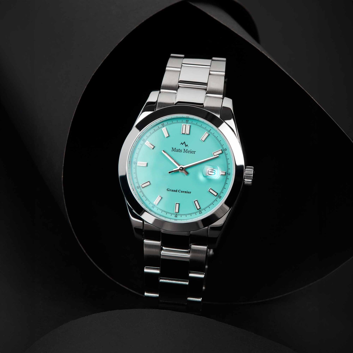 Grand Cornier montre pour homme couleur argent et bleu