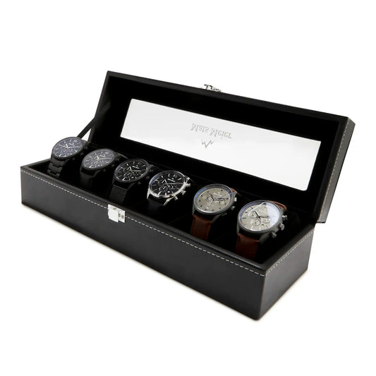 Mont Fort watch box black - 6 watches