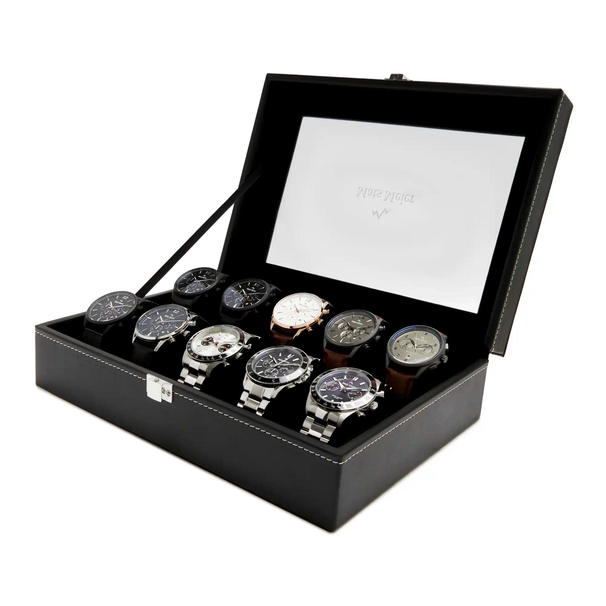 Mont Fort watch box black - 10 watches