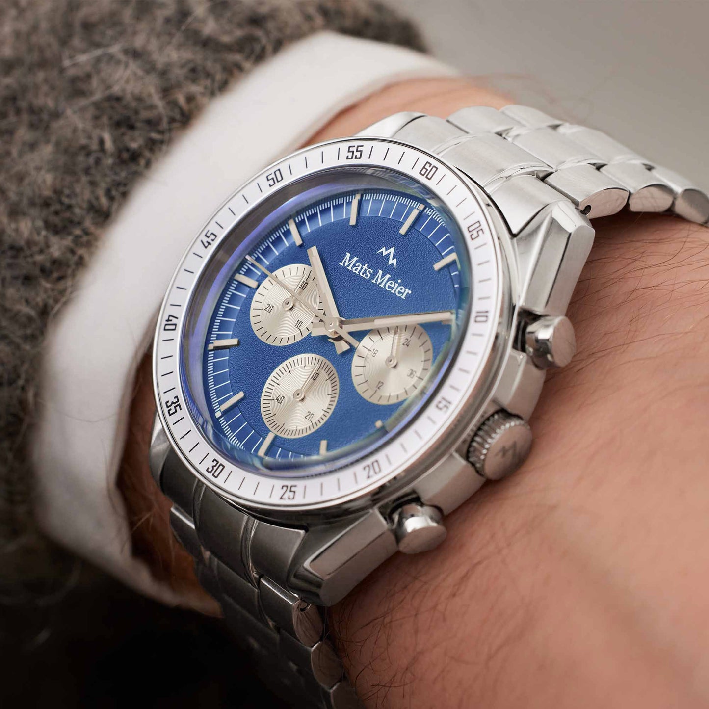 Arosa Racing cronografo orologio da uomo color argento e blu