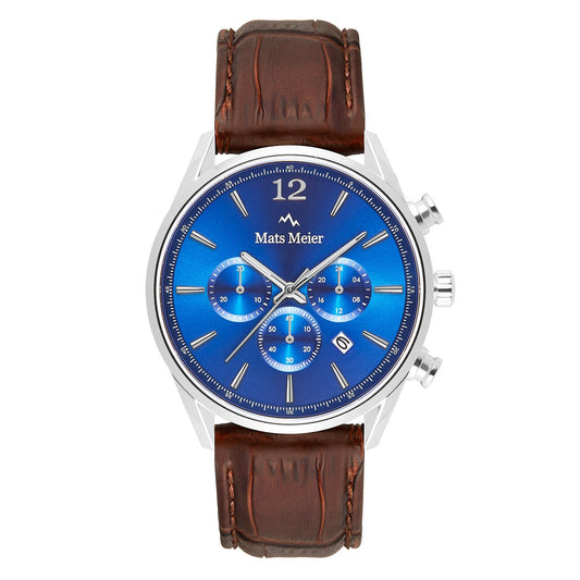 Grand Cornier montre chronographe bleu / marron