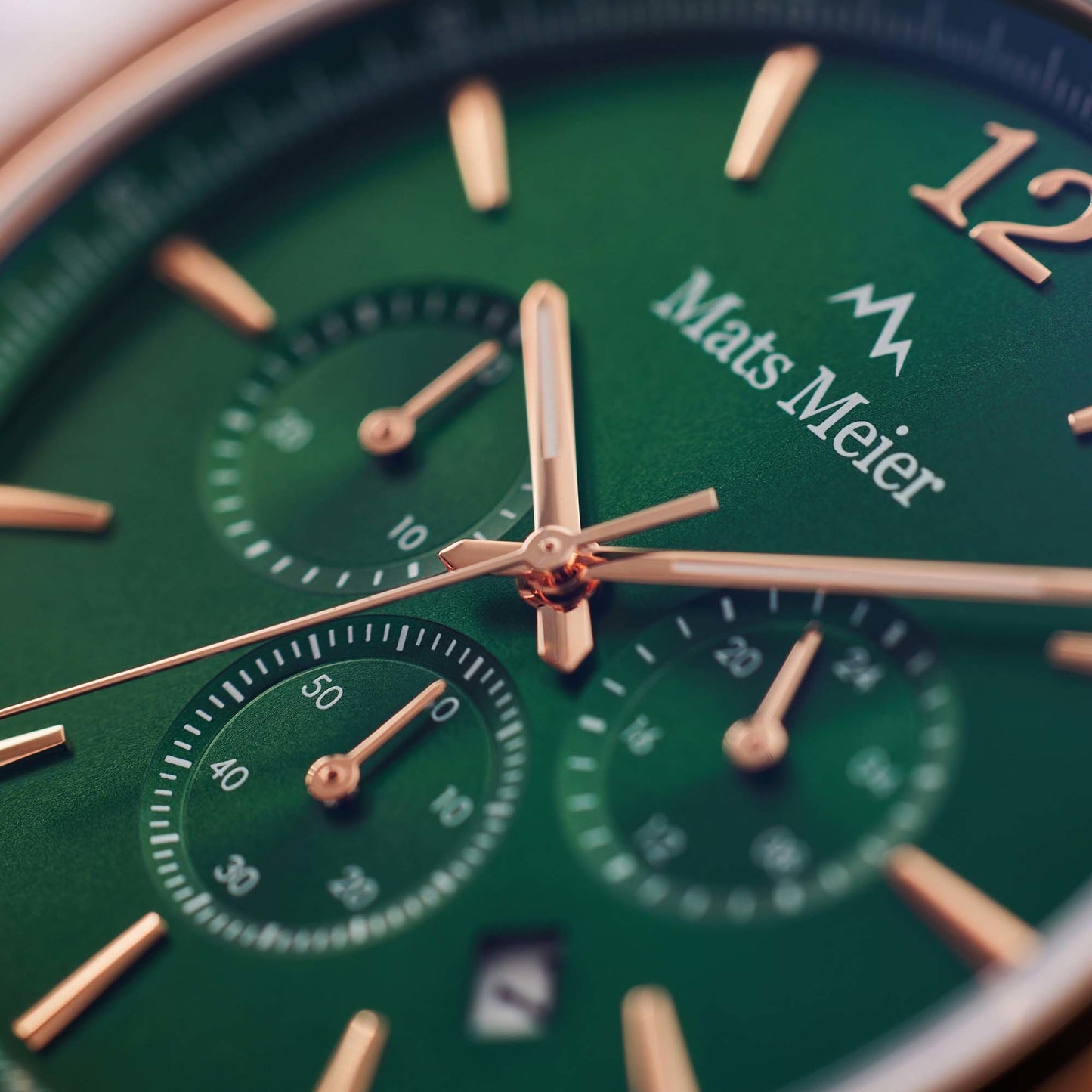 Grand Cornier chronograaf herenhorloge bruin en groen