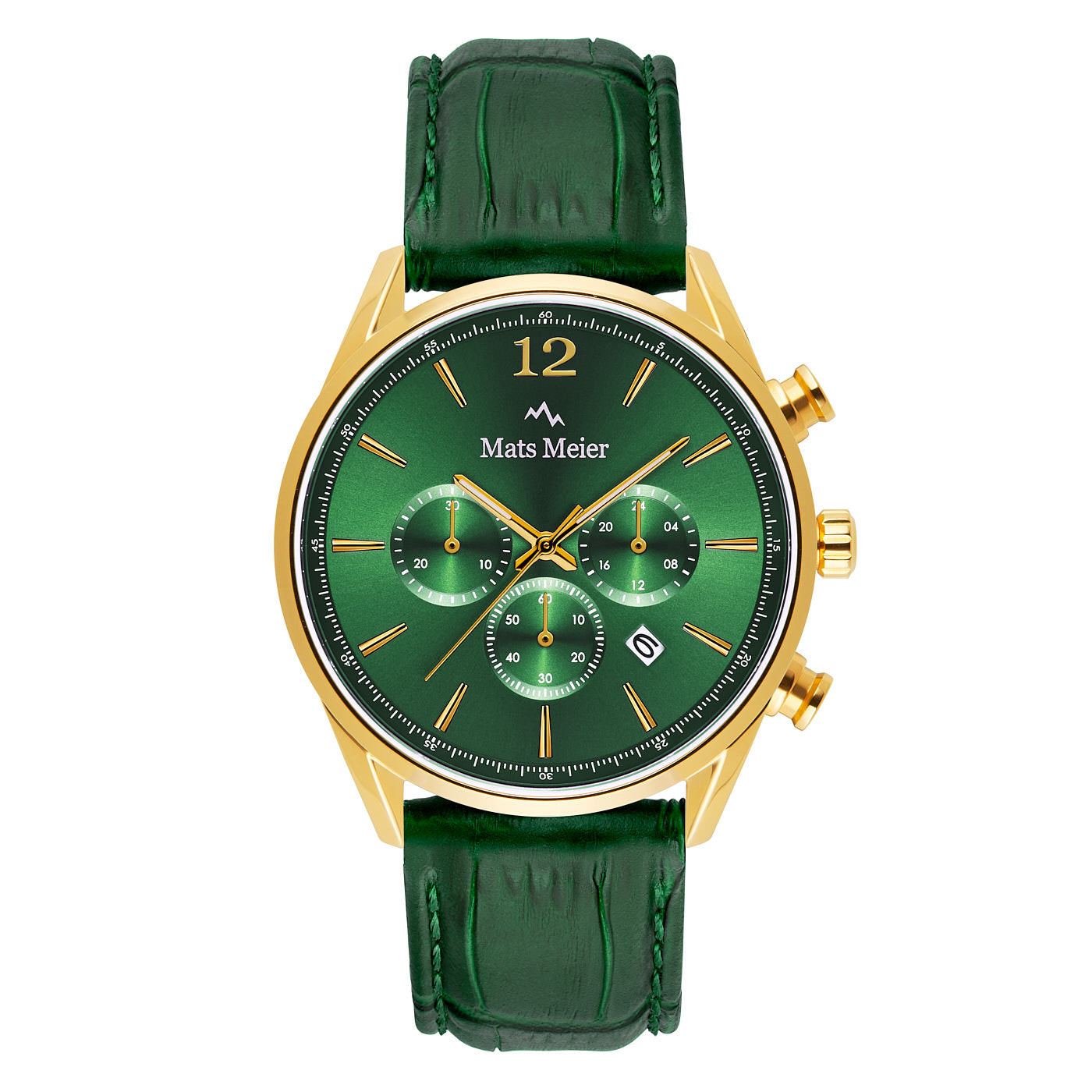 Grand Cornier chronograaf herenhorloge groen en goudkleurig