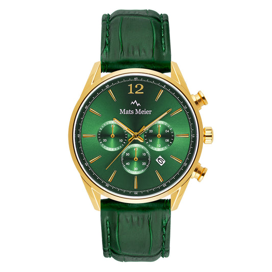 Grand Cornier chronograph mens watch green / gold colored