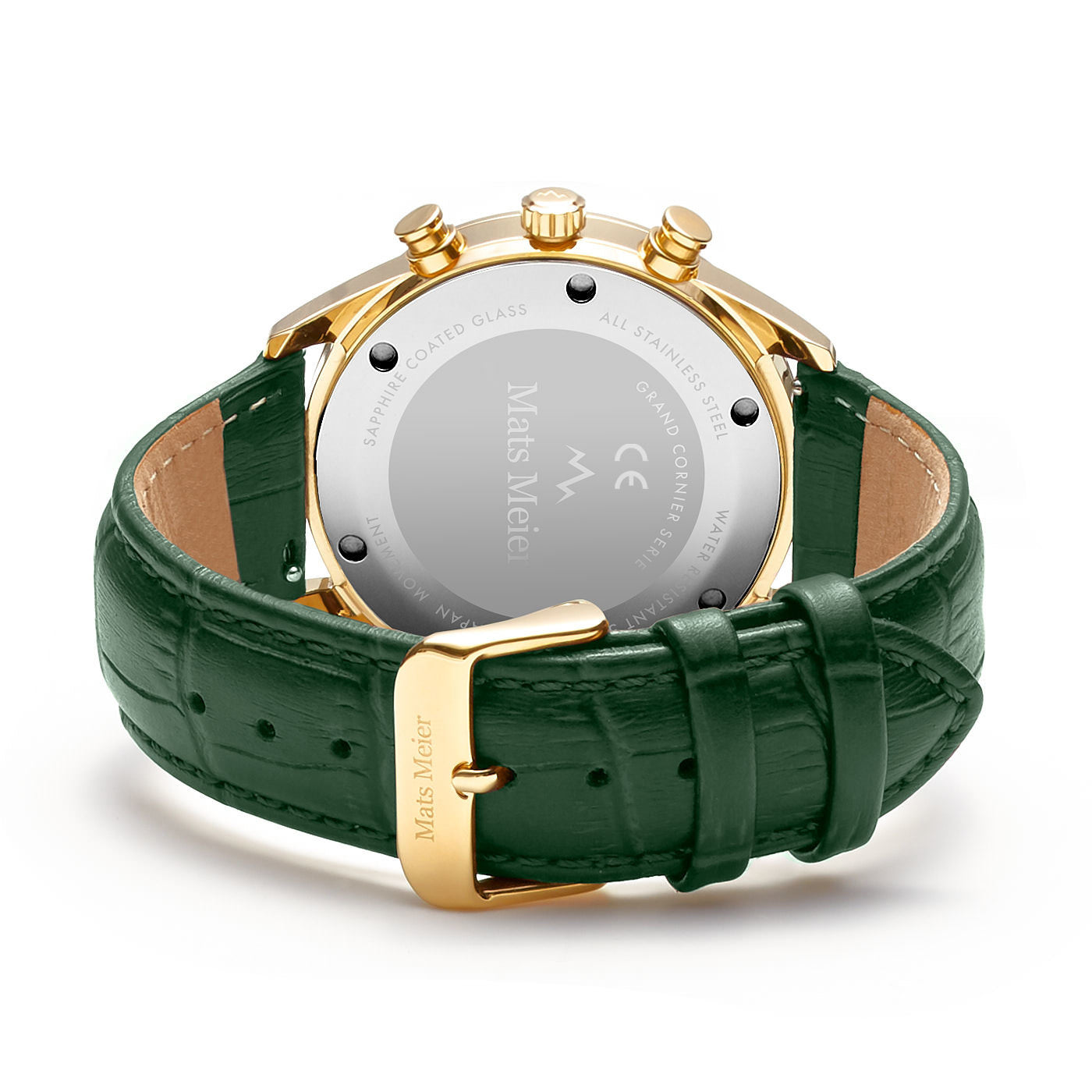 Grand Cornier chronograph mens watch green / gold colored