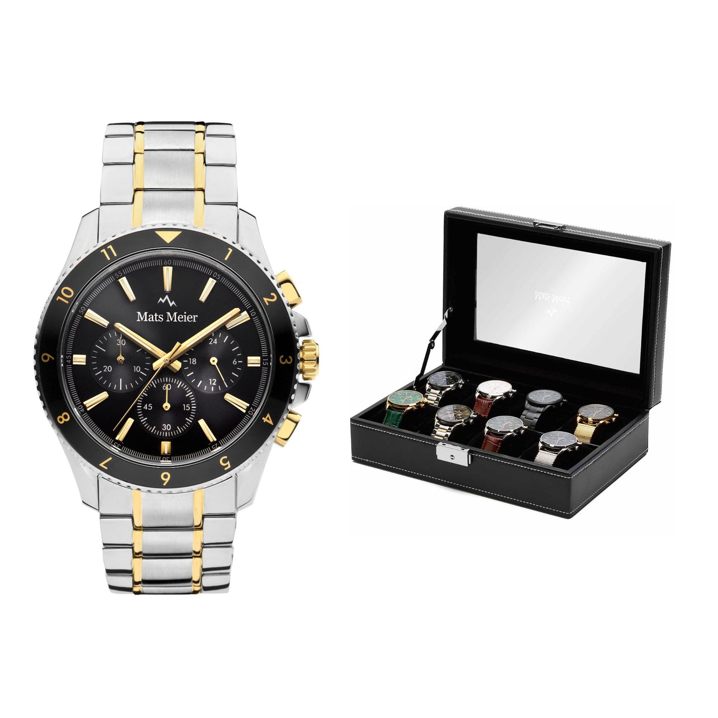 Grand Combin Chronograph Herrenuhr und Uhrenbox Geschenkset