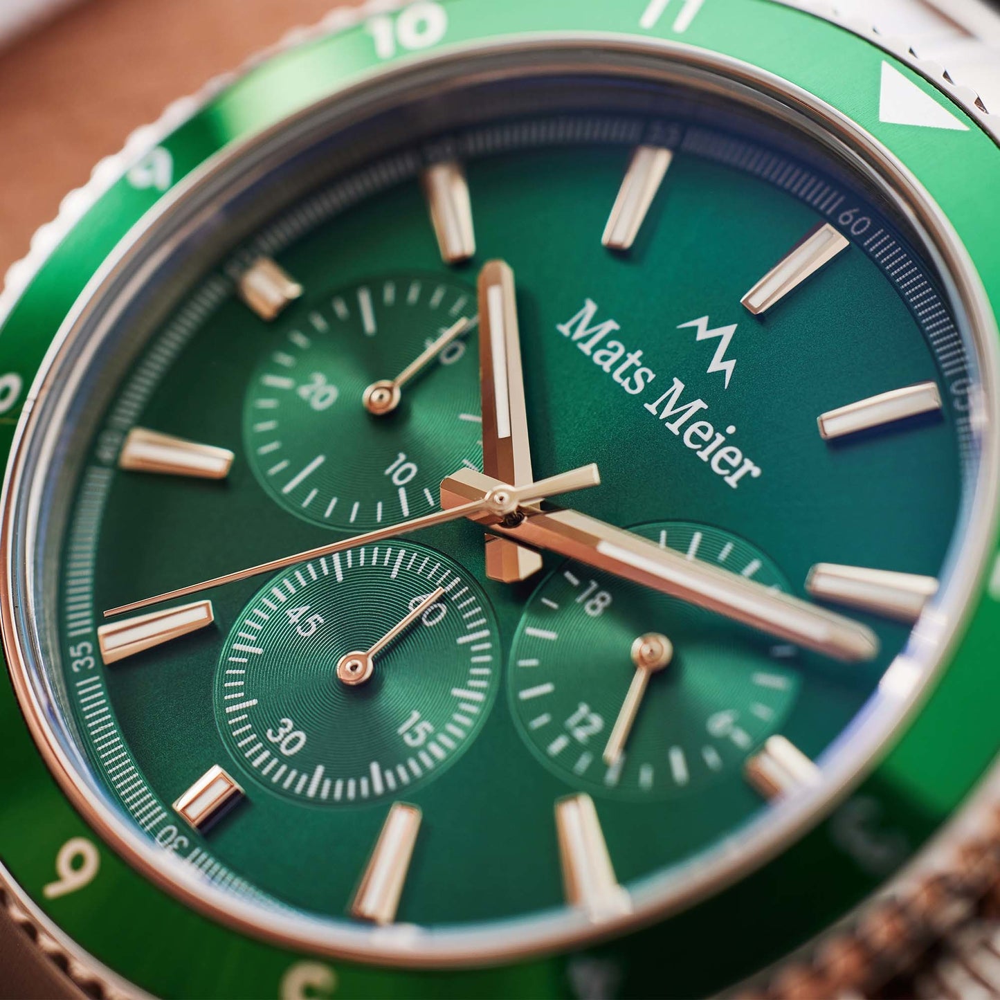 Montre Homme Chronographe Ponte Dei Salti Argent / Vert