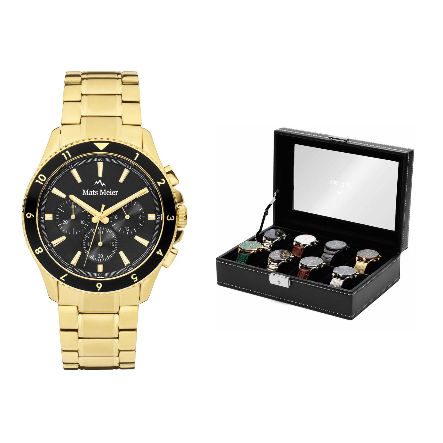 Grand Combin Chronograph Herrenuhr und Uhrenbox Geschenkset