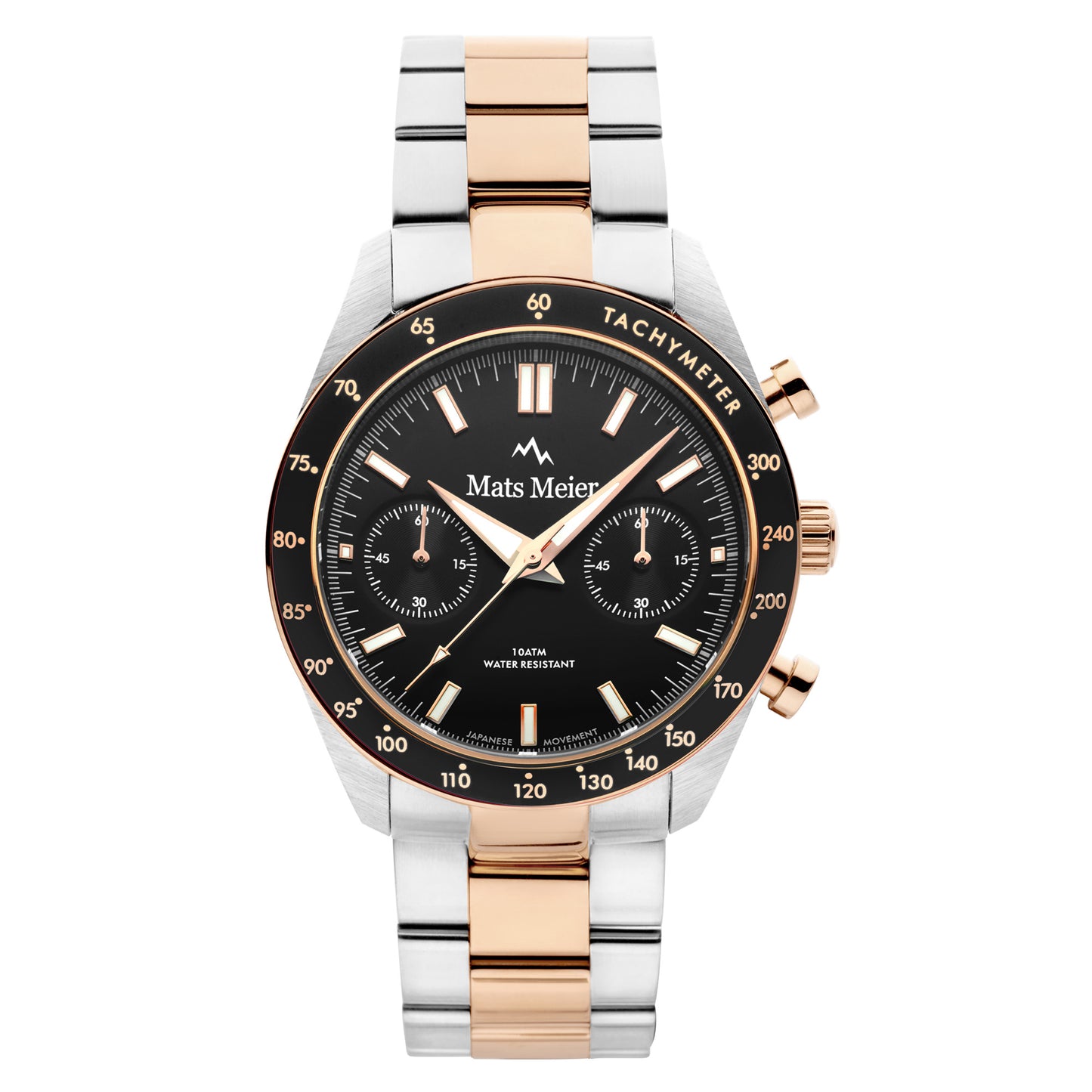 Arosa Racing cronografo orologio da uomo color oro rosa e nero