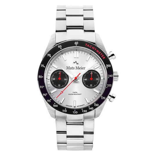 Arosa Racing chronograph mens watch silver coloured