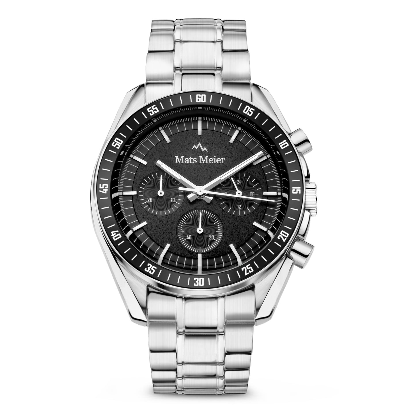 Arosa Racing chronograph mens watch silver coloured and black
