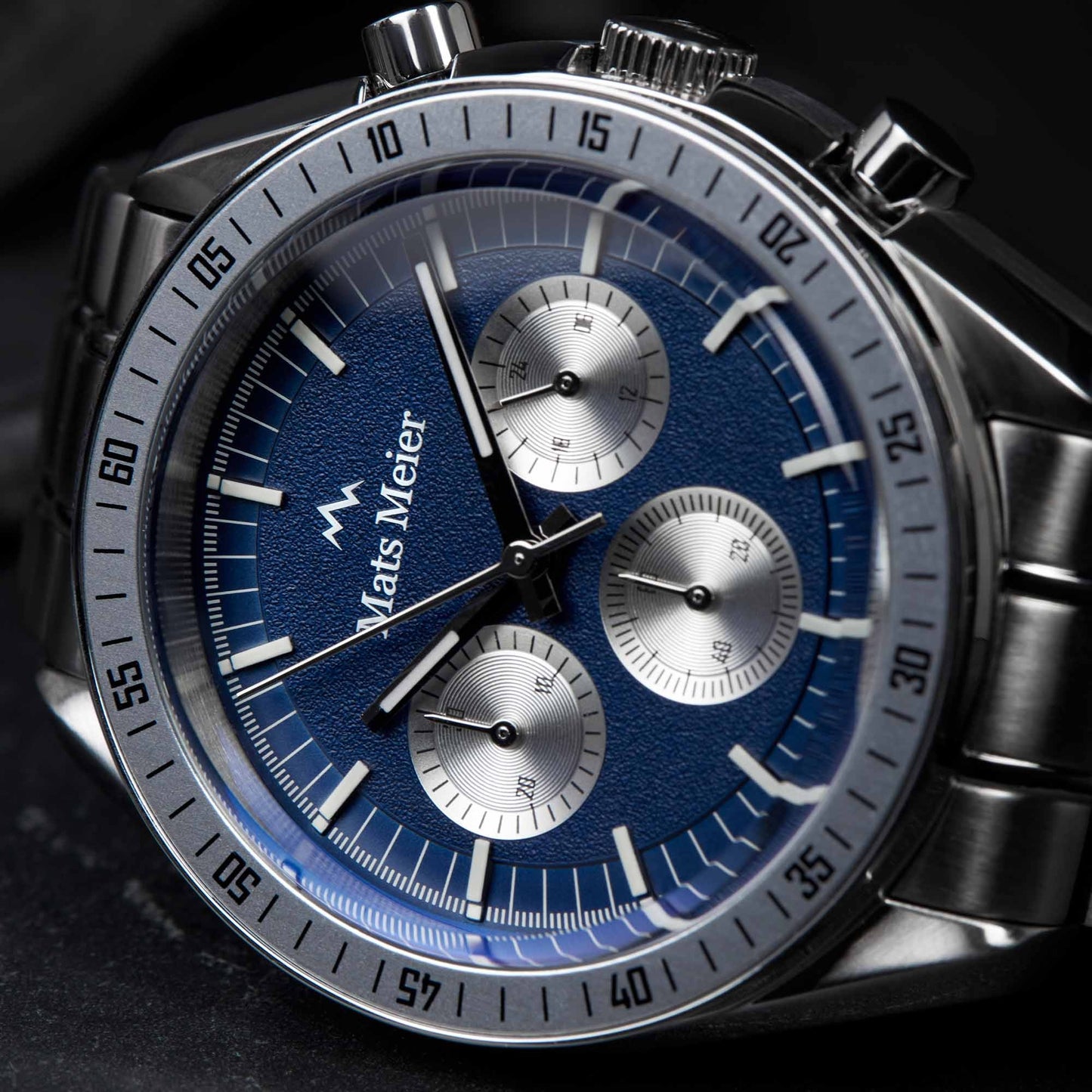 Arosa Racing cronografo orologio da uomo color argento e blu